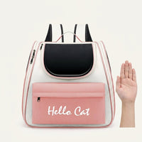 Space Capsule Backpack for Cat and Dog, Polyester Pet Backpack with Chicken 12-Hole Bubble Window, Breathable Outdoor Pet Carrier for Travel