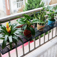 Iron Art Outdoor Balcony Hanging Planter Rack for Potted Plants and Greenery