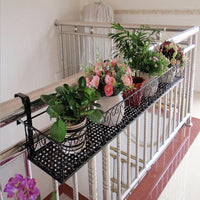 Iron Art Outdoor Balcony Hanging Planter Rack for Potted Plants and Greenery