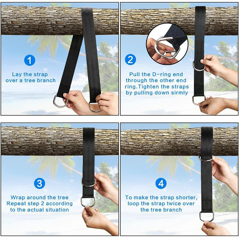 Heavy-Duty Tree Swing Hanging Straps Kit with Carabiners and Storage Bag