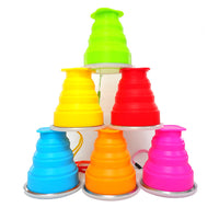 Portable Collapsible Silicone Cup with Lid, 200ml