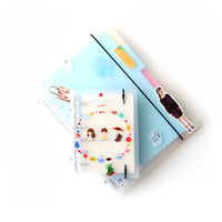 Translucent Frosted PP Loose-Leaf Notebook with Elastic Band, Portable Planner