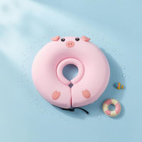 Adjustable Buckle Inflatable Baby Swim Neck Collar Cushioned Baby Neck Buoyancy Aid Collar Split Opening for Infants 3 to 6 Months Old