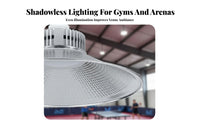 Shadowless Illumination Gymnasium Ceiling Fixture Anti-Glare LED UFO High Bay Light Wide Coverage UFO LED High Bay Light Energy Saving for Facility Managers, Business Owners, Factory Operators, Indoor Stadium, Billiard Hall, Workshop, Barn