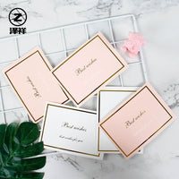 Ins Style Gold Foil Greeting Cards for Festivals and Birthdays, Small Message Cards for Gifts