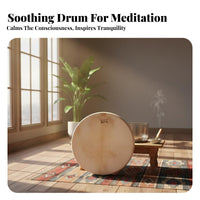 Handmade Shamanic Frame Drum Handmade Percussion Instrument Meditation Aid Deep Powerful Sound for Music Therapists, Essenceual Practitiindividualrs, Musicians, Mindful Movement Practice Studios, Live Performances, Parties & Events, Home Decoration