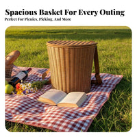 spinepack design Woven Foraging Pack with Straps Large Capacity spine Basket Multipurpose Harvesting Hamper Lightweight for outdoor mealkers, Market-Goers, outdoor meal, Outdoors, Shopping, woodland