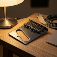 Spring-Loaded Electric Guitar Bridge Rectangular Base Plate Six-Saddle Bridge Pickup Opening Music Gear Mounting Holes