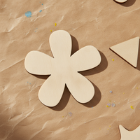 Laser Cut Geometric Wooden Shapes for Crafts and Decoration