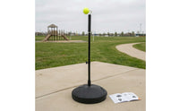 Stable Tennis Practice Aid with Adjustable Pole Portable Tennis Practice Aid with Weighted Base for Beginners, Students, Backyard, Home, School Court
