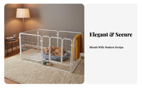 Indoor Dog Pen with Door Customizable Configurable Design Pet Fence Easy Assembly Heavy Duty Puppy Enclosure for Dogs, Young Dogs, Housebreaking