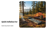 Moisture-Proof Self-Inflating Sleeping Pad Lightweight Sleeping Pad with Integrated Pillow Waterproof Inflatable Camping Mattress Portable for Backpackers, Travelers, Picnickers, Hiking, Travel, Tent