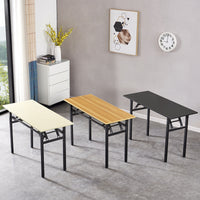 Portable Folding Training Table with Storage Shelf for Office, Study, and Outdoor Use