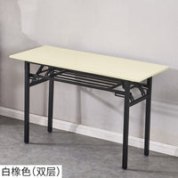 Portable Folding Training Table with Storage Shelf for Office, Study, and Outdoor Use