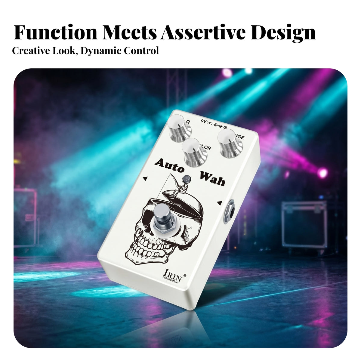 Compact Auto Wah Pedal Three Knobs Guitar Wah Effect Pedal Zinc Alloy Music Gear White