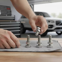 4 Pieces Roof Rack Bolts with Nuts Stainless Steel Roof Rack Bolt T Slot Bolt Corrosion Resistant T-Bolts Heavy Duty