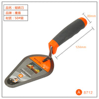 Dual-Color Handle Brick Trowel Pointed Putty Knife for Construction and Masonry