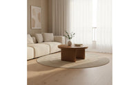 2 Pieces Round Nesting Coffee Tables Thick Surface Modern White Side Tables Living Room Furniture for Home