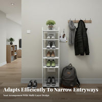 Space-Saving Multi-Layer Shoe Rack Adjustable Shelves Narrow Shoe Vertical Organizer Easy Assembly Household Storage Sturdy for Apartment Dwellers, Homeowners, Small Areas, Entryway, Hallway, Bedroom