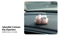 Cute Pig Figurine Micro Landscape Decor Resin Pig Ornament Smooth Finish Resin Piglet Figure for Kids, Women, Office Desk, Desktop, Shelf