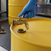 Barrel Faucet with Hose Barb Compact Right-Angle Vent Dispenser Resistant for Professionals, Workshop