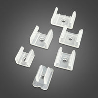 1-Year Warranty Flexible LED Strip Holder for Installation, Polypropylene U-Shaped LED Strip Mounting Bracket with Screw-in Fasteners for 6mm 8mm