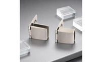 No-Drill Frameless Glass Door Clamp 16 Mm Hole Spacing Hinged Glass Cabinet Clamp Self-Positioning Hardware Stable Fastening