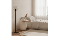 Side Table with Storage Fully Assembled Oval Side Table Modern Nightstand for Living Room, Bedroom, Reading Corner