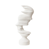 Human Profile Figurine Modern Abstract Face Sculpture Decorative for Entryway