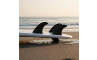 3 Pieces 3 Piece Thruster Fins Curved Fin Design Thruster Fin Arrangement Cutout Base Fiberglass Surfboard Fins