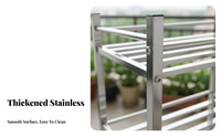 Stainless Steel Plant Stand Indoor/Outdoor Use Movable Greenery Pot Rack Sturdy Multi-Tier Rolling Shelf for Owners, Balcony, Patio