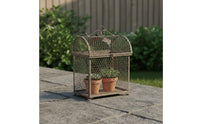 Metal Birdcage Decor Distressed Finish Vintage Iron Cage opening Mesh Design Rustic Bird Cage Centerpiece for Home Display