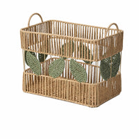 Woven Basket with Handles Handwoven Rope Storage Basket Organizer for Laundry Room, Closet
