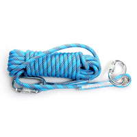 Outdoor Climbing Rope with Stainless Steel Hooks for High-Altitude Work, Rescue, and Rappelling