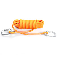 Outdoor Climbing Rope with Stainless Steel Hooks for High-Altitude Work, Rescue, and Rappelling