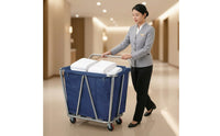 Linen Collection Cart Stainless Steel Laundry trolleyResistant for Hotels