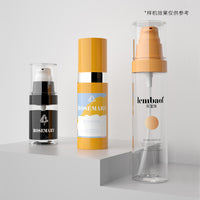 PETG Flat-Head Lotion Bottle, Clear Plastic Refillable Cosmetic Container