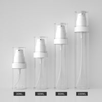 PETG Flat-Head Lotion Bottle, Clear Plastic Refillable Cosmetic Container
