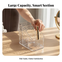 Multi-Compartment Makeup Tray Large Capacity Multi-Compartment Clear container