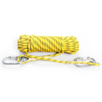 Outdoor Climbing Rope with Stainless Steel Hooks for High-Altitude Work, Rescue, and Rappelling