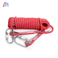 Outdoor Climbing Rope with Stainless Steel Hooks for High-Altitude Work, Rescue, and Rappelling