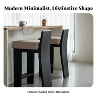 Wabi-Sabi Aesthetic Counter Chair with Woven Seat Minimalist Design High Stool mid-centuryclassic design Indoor Furnishing Built-in Footrest for Bar Owners, Interior Designers, Homeowners, Kitchen Island, Cafe, Restaurant, Dining Room