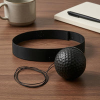 Dimpled Surface Reaction Ball with Headband Cord Attachment Head-Mounted Ball Coach Hand-Eye Coordination