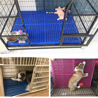 Pet Dog Cage Floor Mat Grid Plastic Pad Rabbit Cage Bottom Net Anti-Bite Foot Pedal