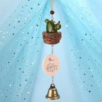 Creative Potted Succulent Japanese Resin Ornament Car Wind Chime Bell Birthday Gift