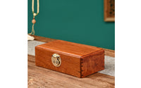 Wooden Jewelry Box Handmade Jewelry Box with Hinged Lid for Women