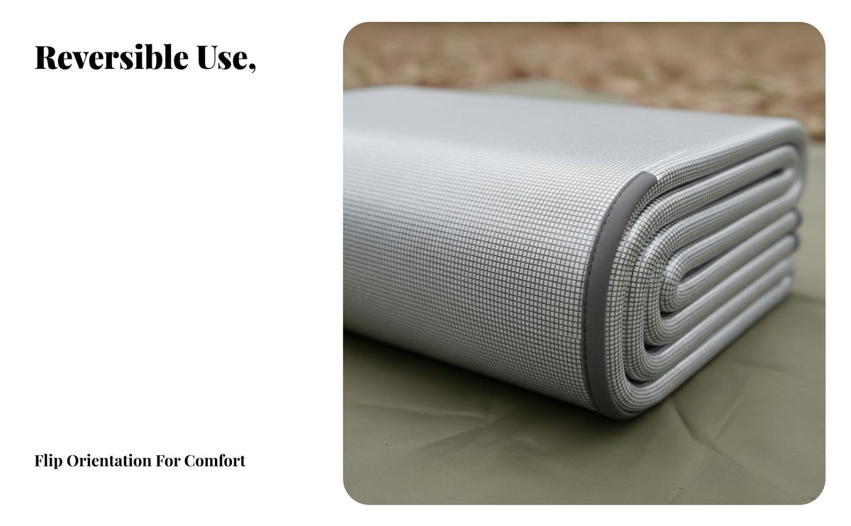 Aluminum Foil Mat Thickened Design Thermal Foil Mat Heat Reflective Sleeping Pad for individual'spackers, Awaydoor Mealkers, Tent Interior, Home Use