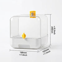 Small Bird Bath and Enclosed Bathing Parrot Cage Accessory, Bird Cage Accessory for Budgies Parrots Hygiene and Grooming