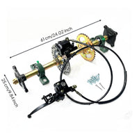 Go Kart Rear Axle Brake Kit Easy to Install Kart Rear Brake Assembly Heavy Duty Vehicle Part for DIY Builders, Mechanics, Rough Terrain, Track, Garage