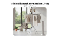 Multi-extensiondesign Laundry Tree Sturdy Folding Clothes Tree Stable Tripod Base